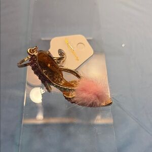 Fashion Jewelry Pink and Gold Key Holder